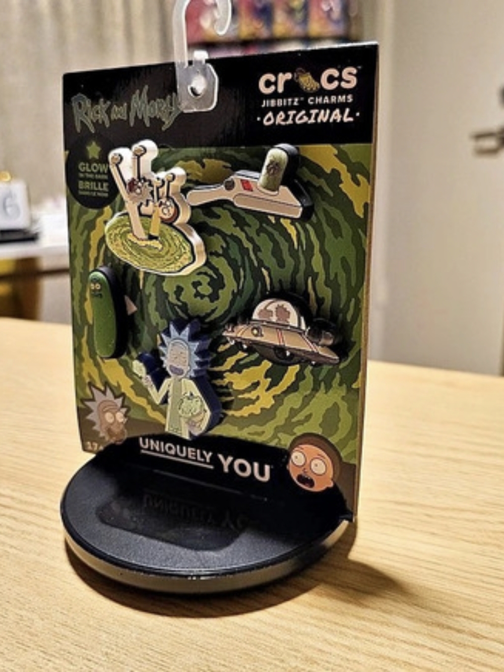 🧪🛸 Authentic Crocs x Rick and Morty 5-Pack Glow in the Dark Jibbitz NWT